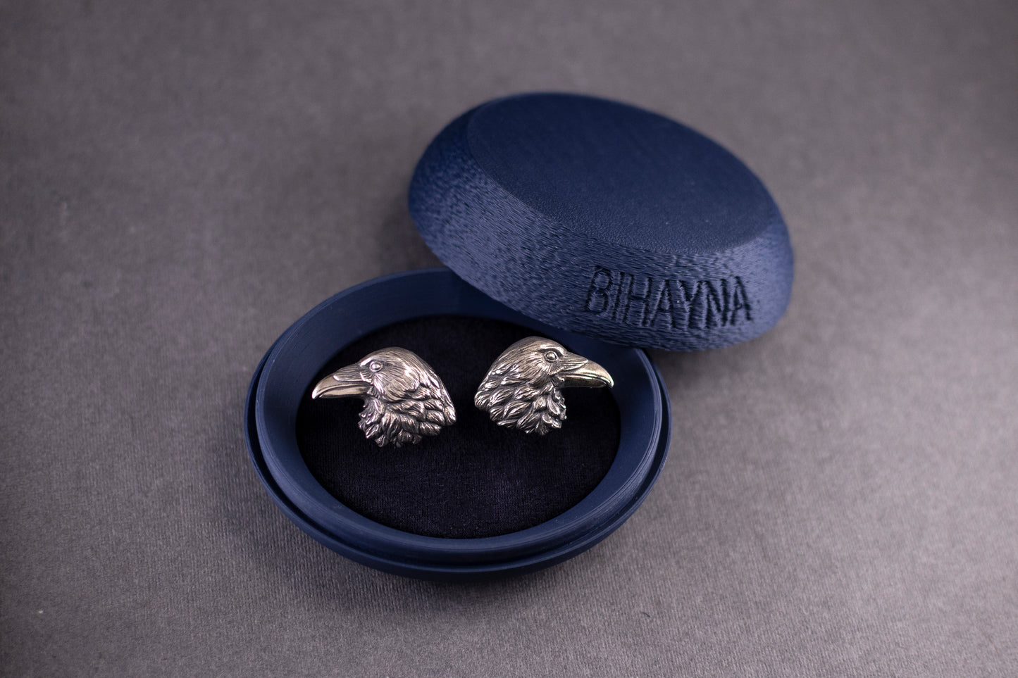 Oxidized Sterling Silver Raven Cufflinks