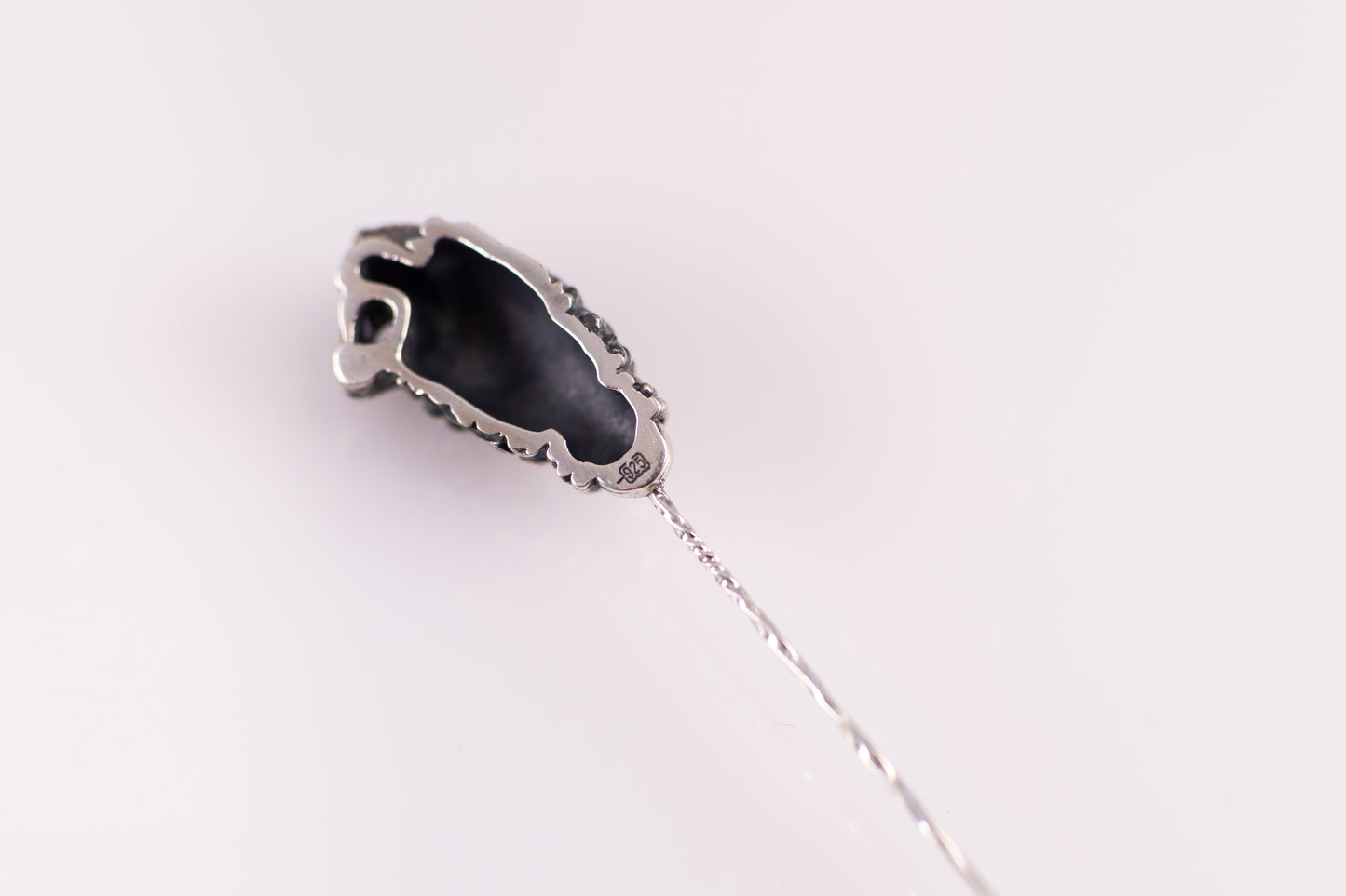 Silver Lion Head Stick Pin Lapel Pin