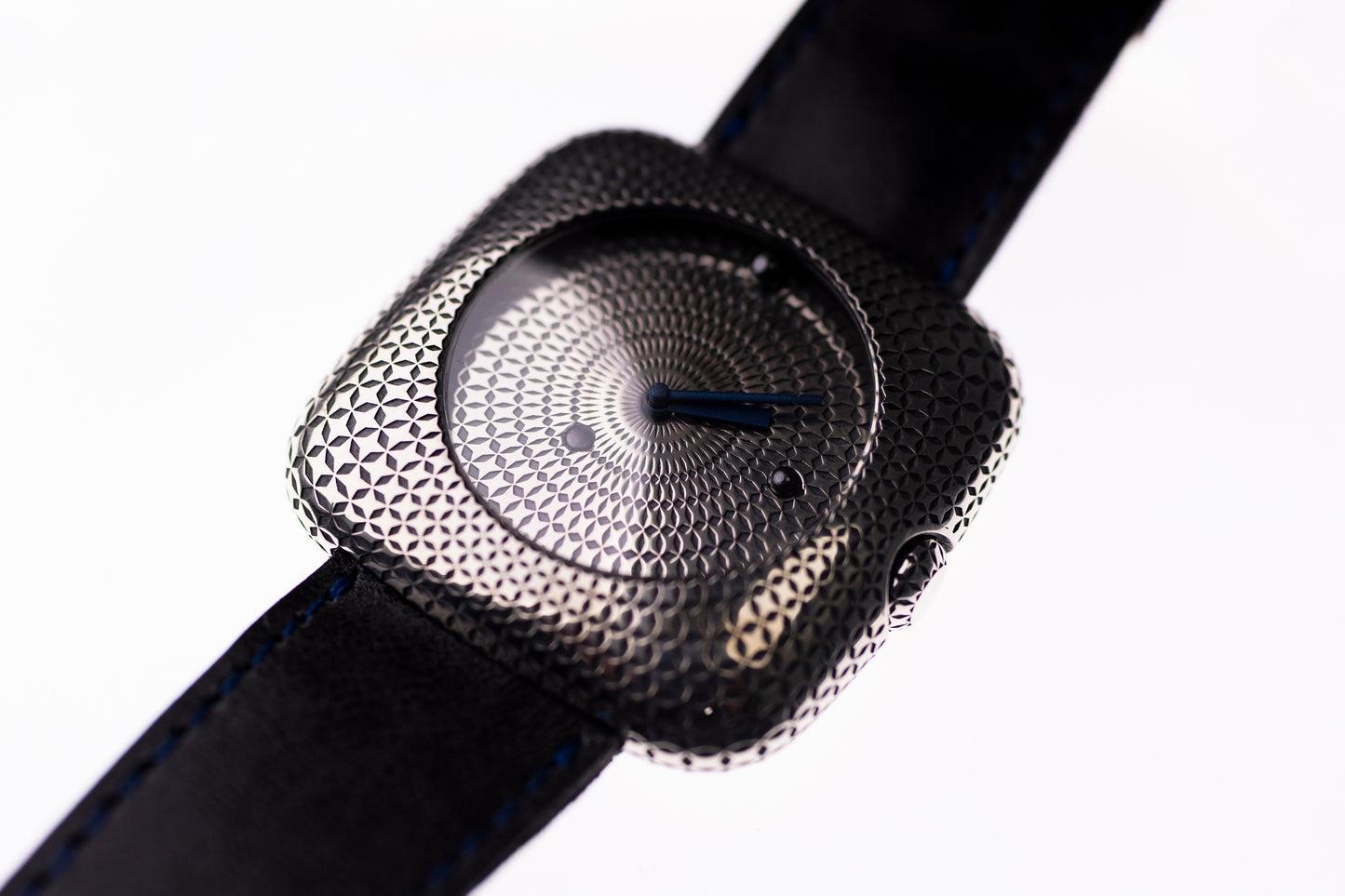 Handcrafted Sterling Silver 925 Watch | Geometric Dial Artisan Timepiece | Unisex Bihayna Design