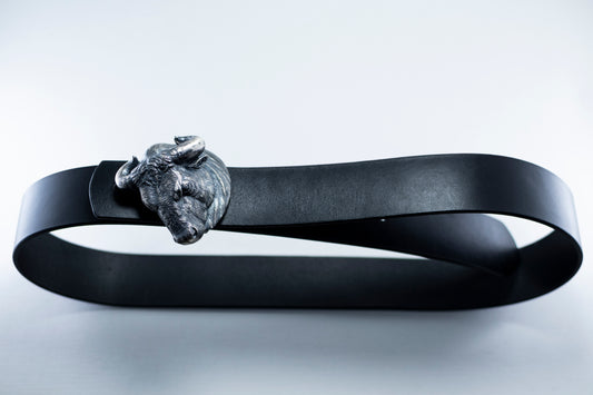 Sterling Silver Bull Head Belt