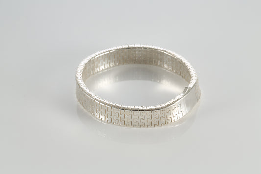 925 Sterling Silver Pattern Bracelet Unisex