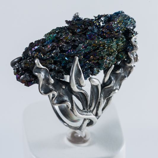 Raw Carborundum Sterling Silver Ring