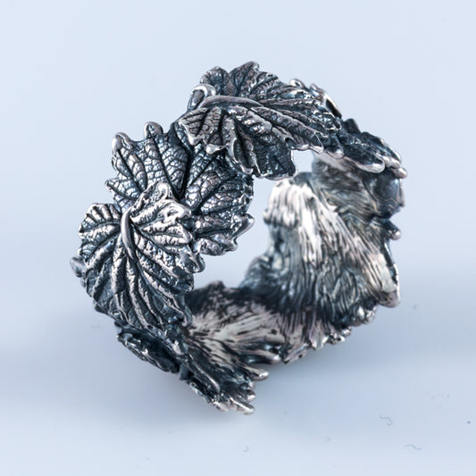 Sterling Silver Leaf Ring