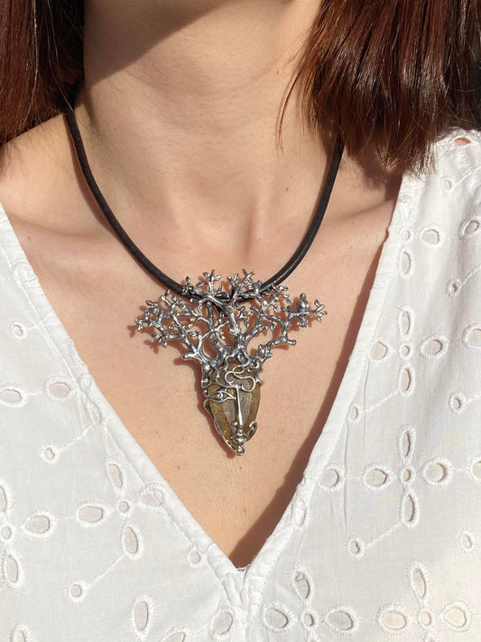 Sterling Silver Tree of Life Face Pendant
