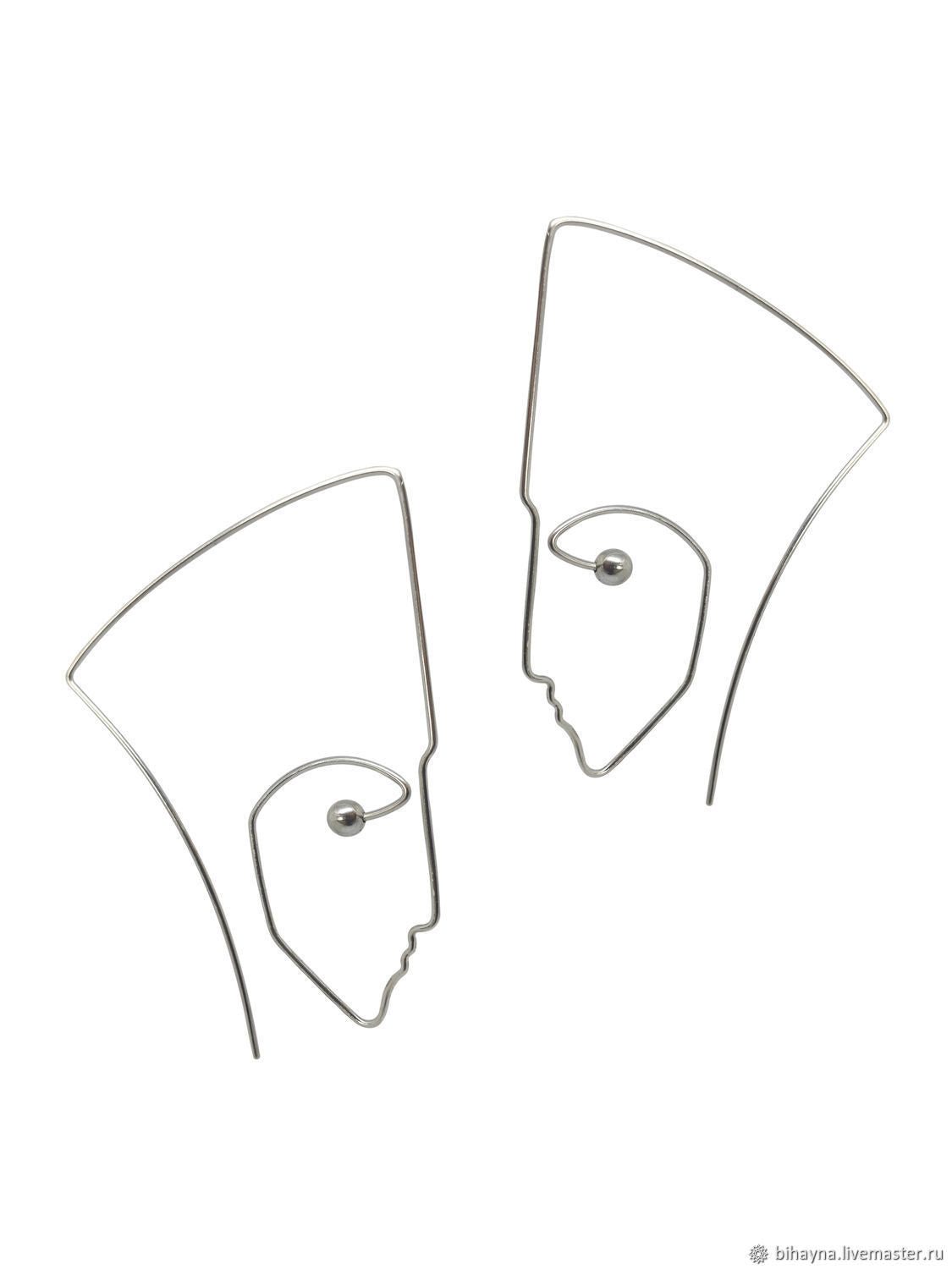 Sterling Silver  Earrings "Nefertiti"