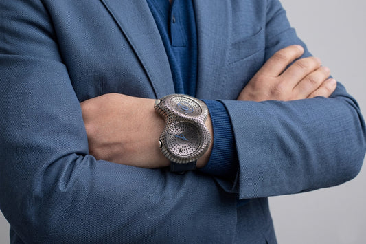 Sterling Silver Double Dial Watch