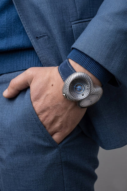 Sterling Silver Double Dial Watch