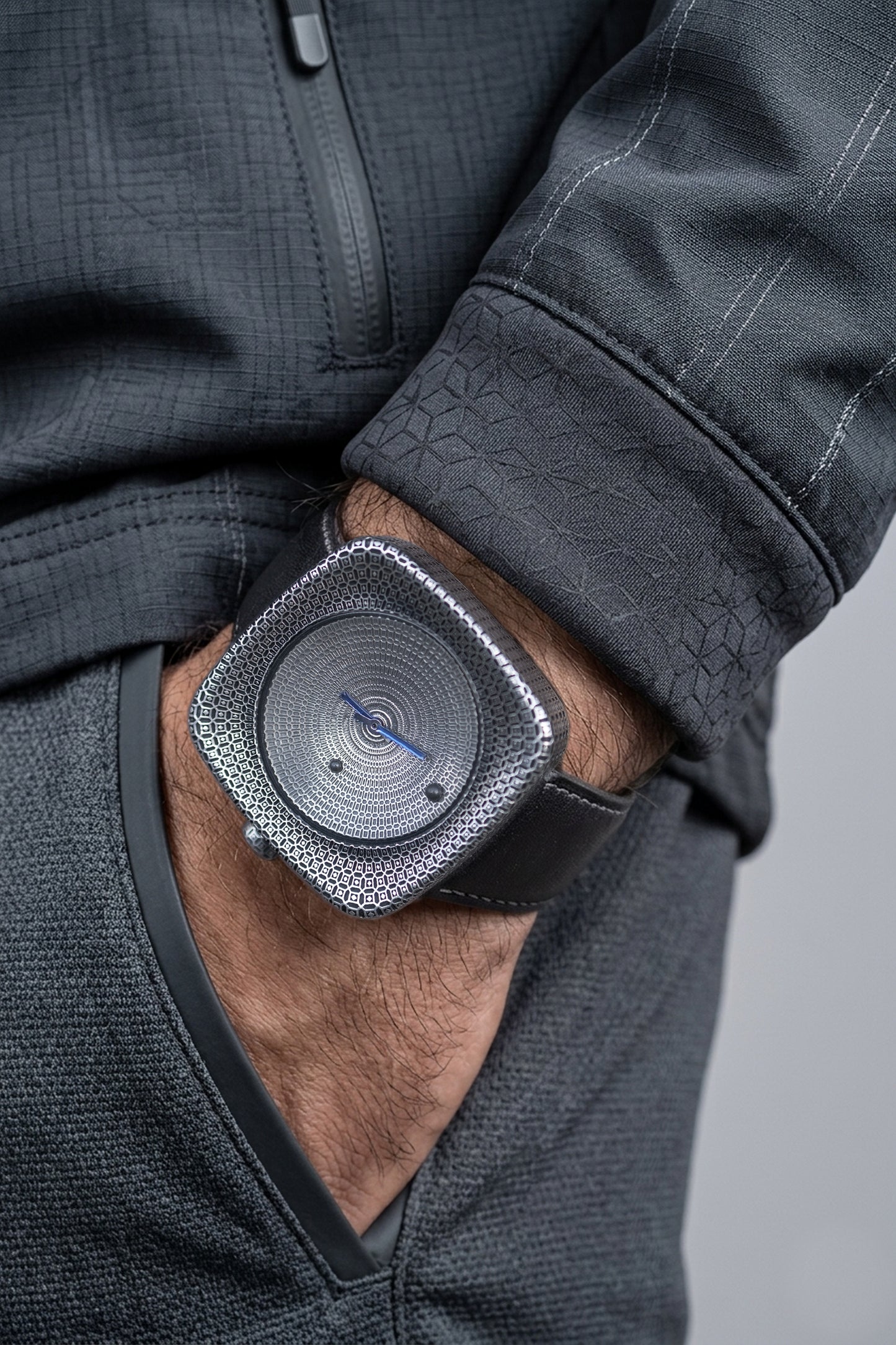 Astronomical wristwatch made of 925 sterling silver.
