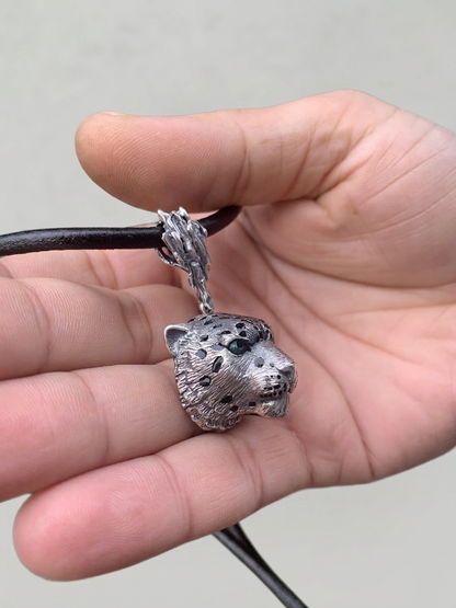 Sterling Silver  Pendant "Snow Leopard "