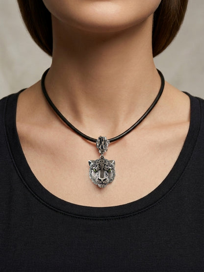 Sterling Silver  Pendant "Snow Leopard "