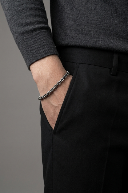 Sterling Silver Box Chain Bracelet