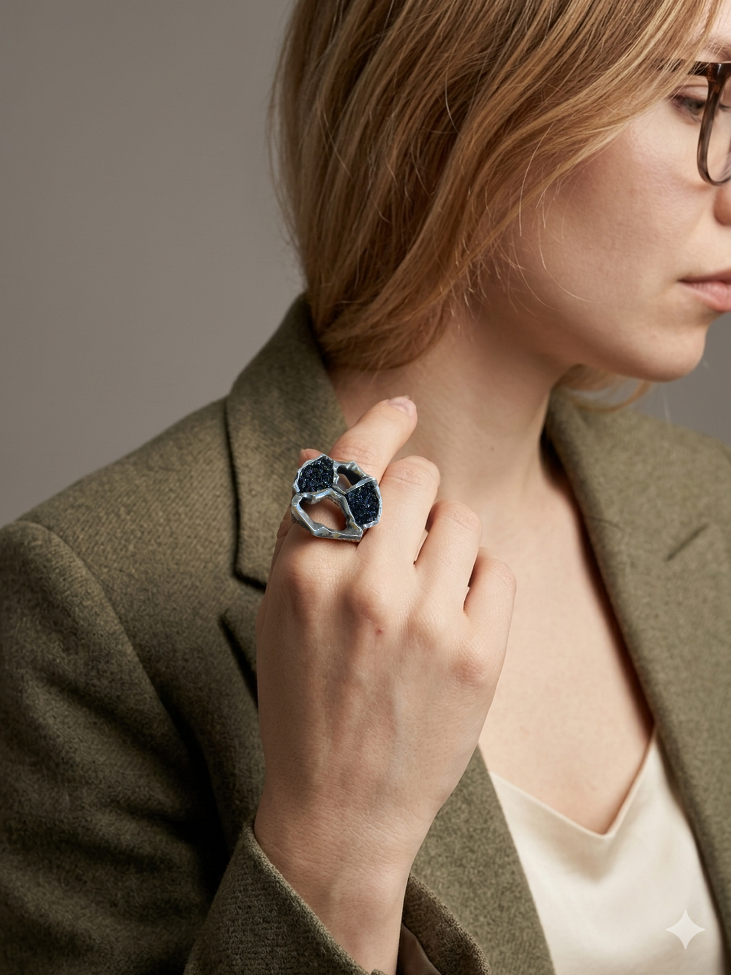 Earth Element Sterling Silver Ring