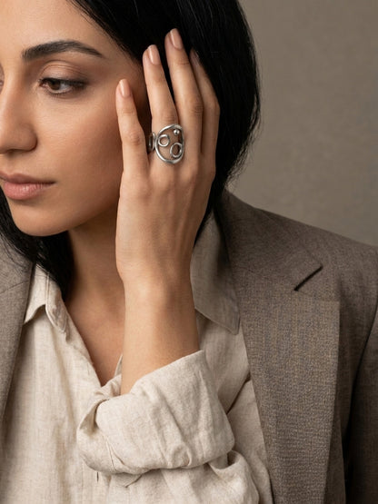 Earth Element Sterling Silver Ring