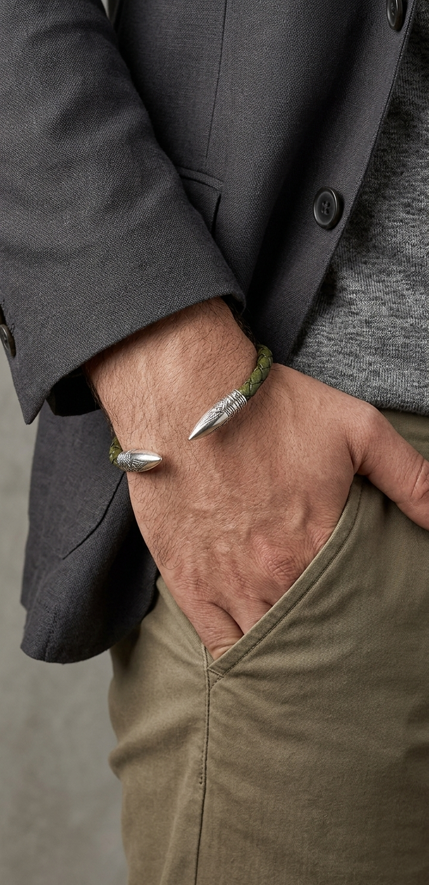 Sterling Silver Bullet Bracelet