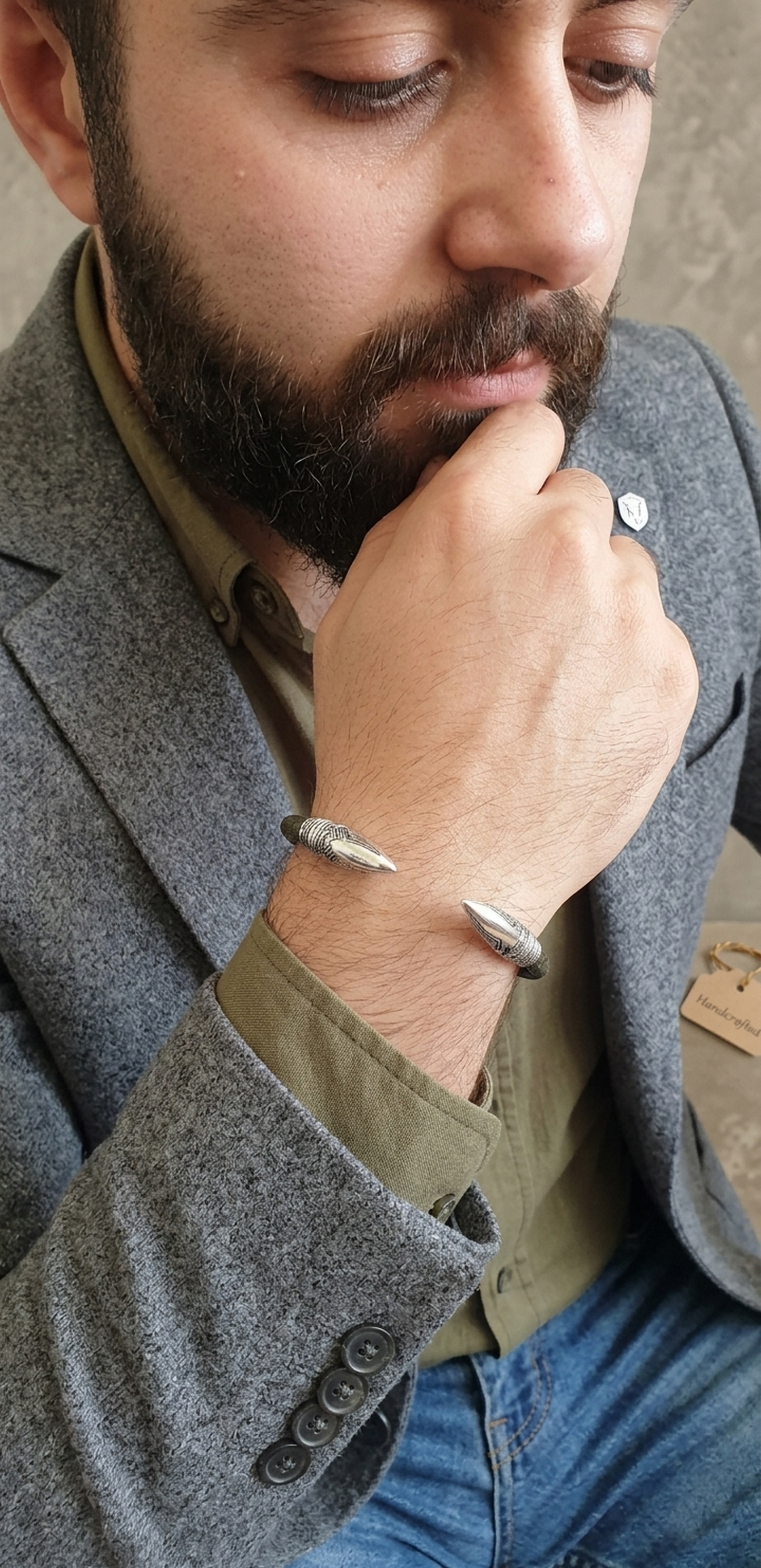 Sterling Silver Bullet Bracelet