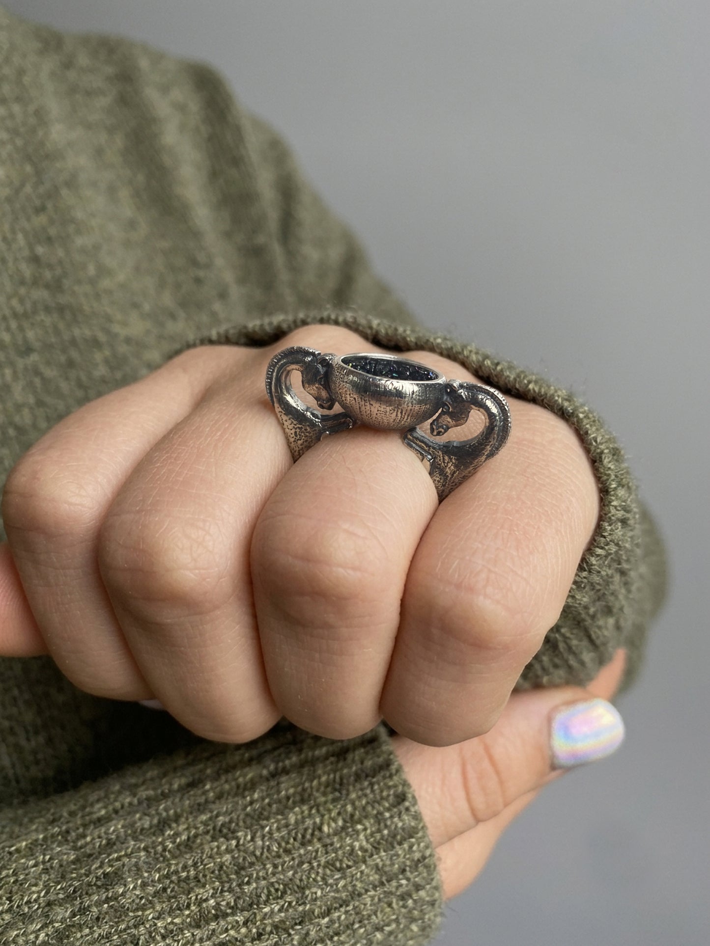 Sterling Silver Horse Ring