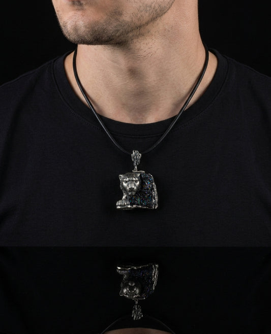 Large Wild Cat Pendant Necklace