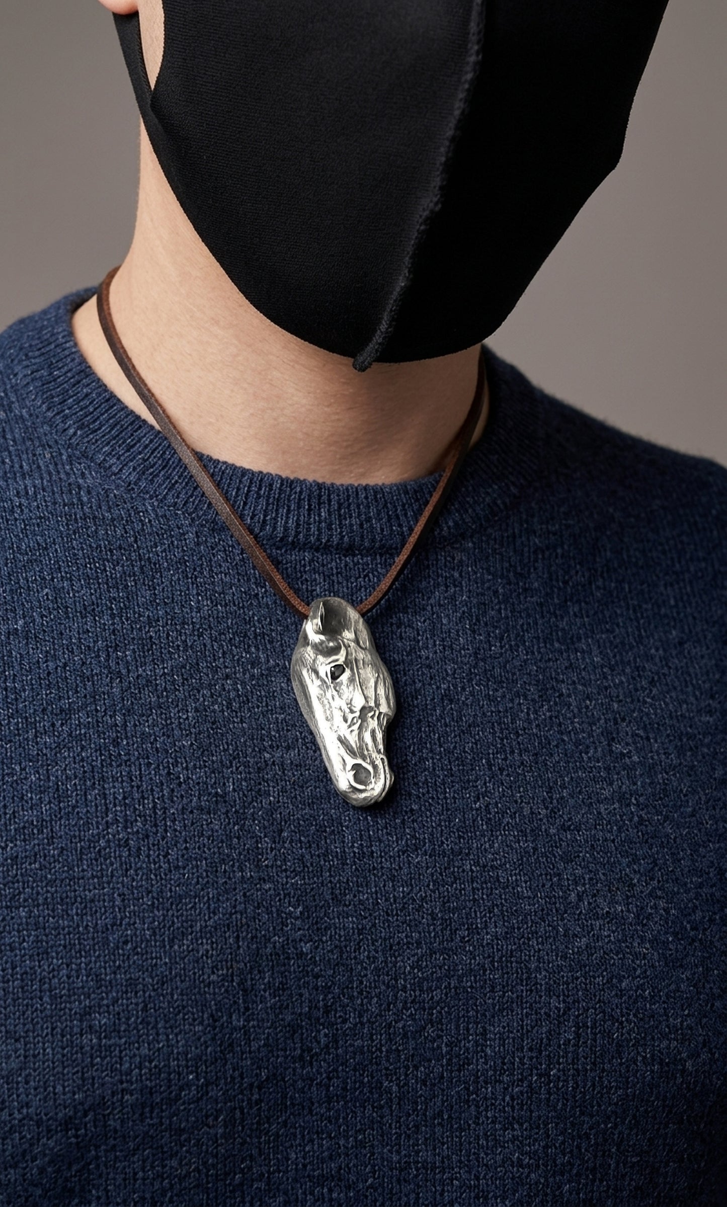 Sterling Silver Horse Head Pendant