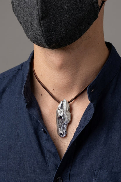 Sterling Silver Horse Head Pendant