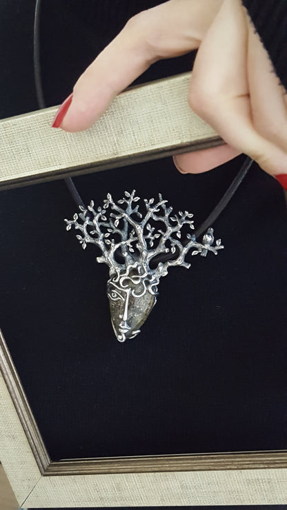Sterling Silver Tree of Life Face Pendant