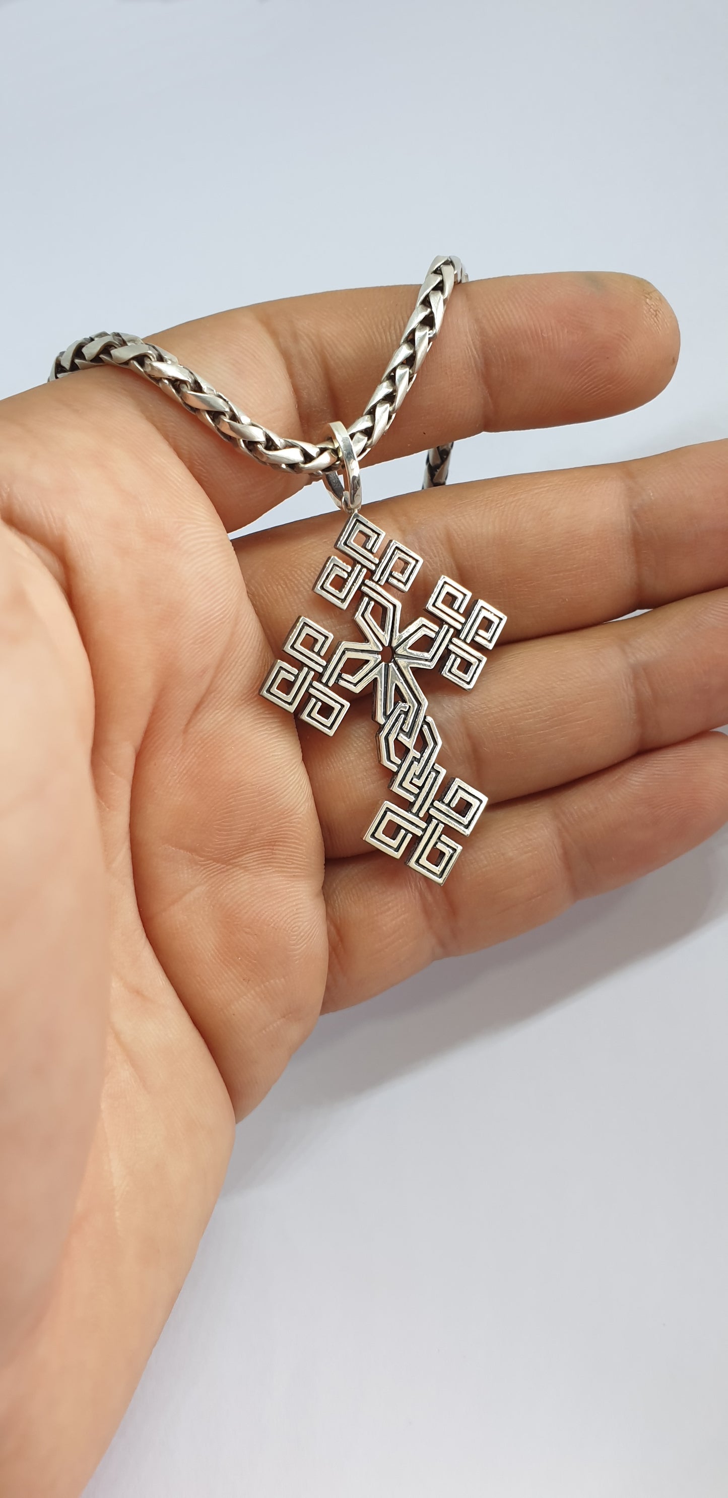 Sterling Silver Cross Pendant - Armenian Christian Jewelry