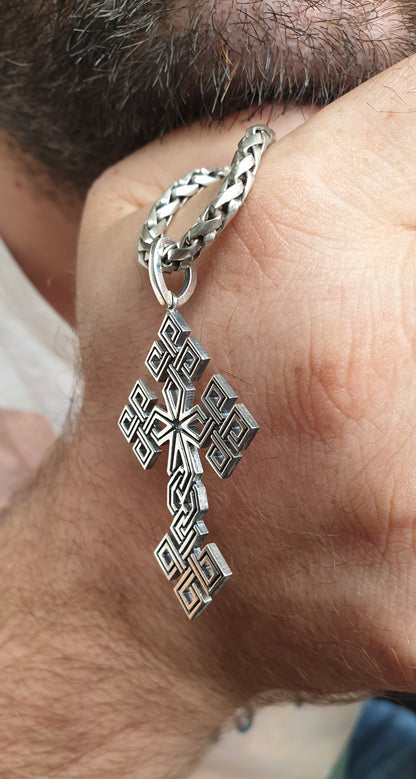 Sterling Silver Cross Pendant - Armenian Christian Jewelry