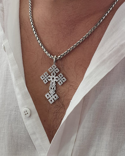 Sterling Silver Cross Pendant - Armenian Christian Jewelry