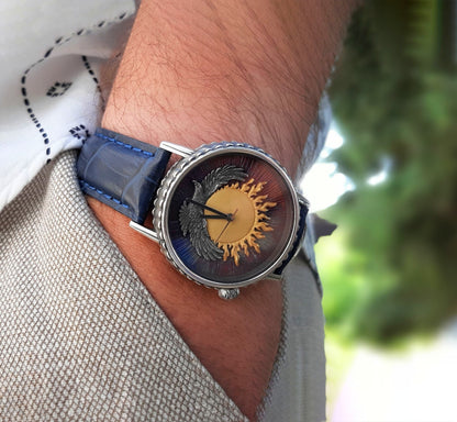 Sterling Silver Eagle Watch – Sun Dial