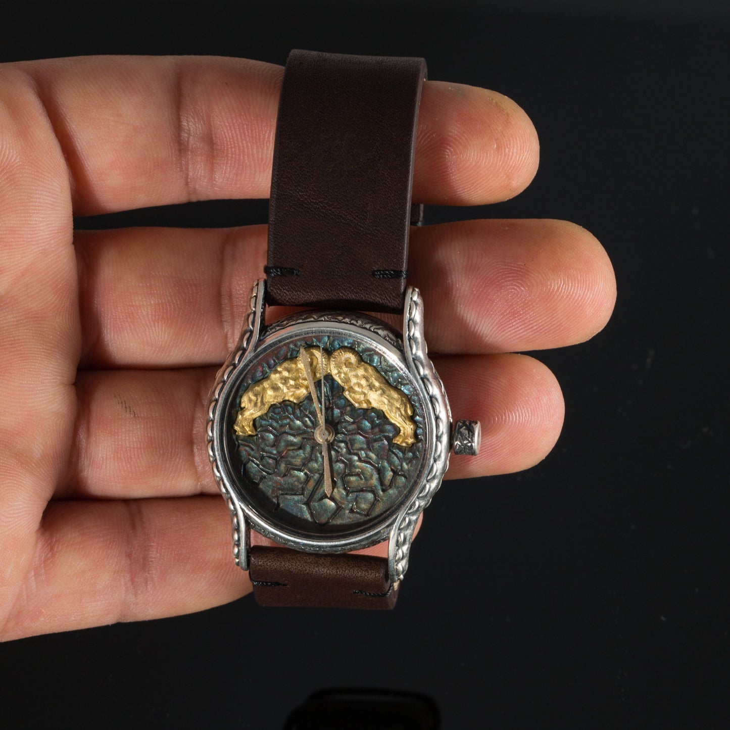 Handmade Sterling Silver Aries Watch
