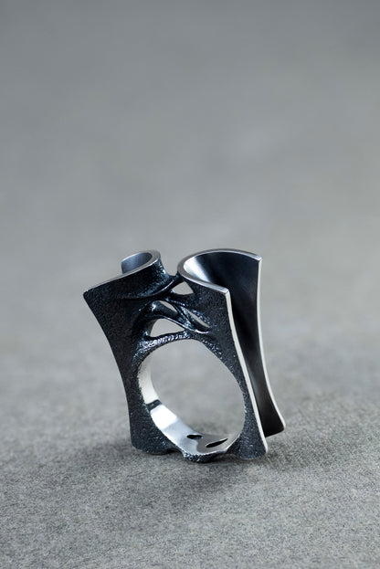 Sculptural Sterling Silver Ring