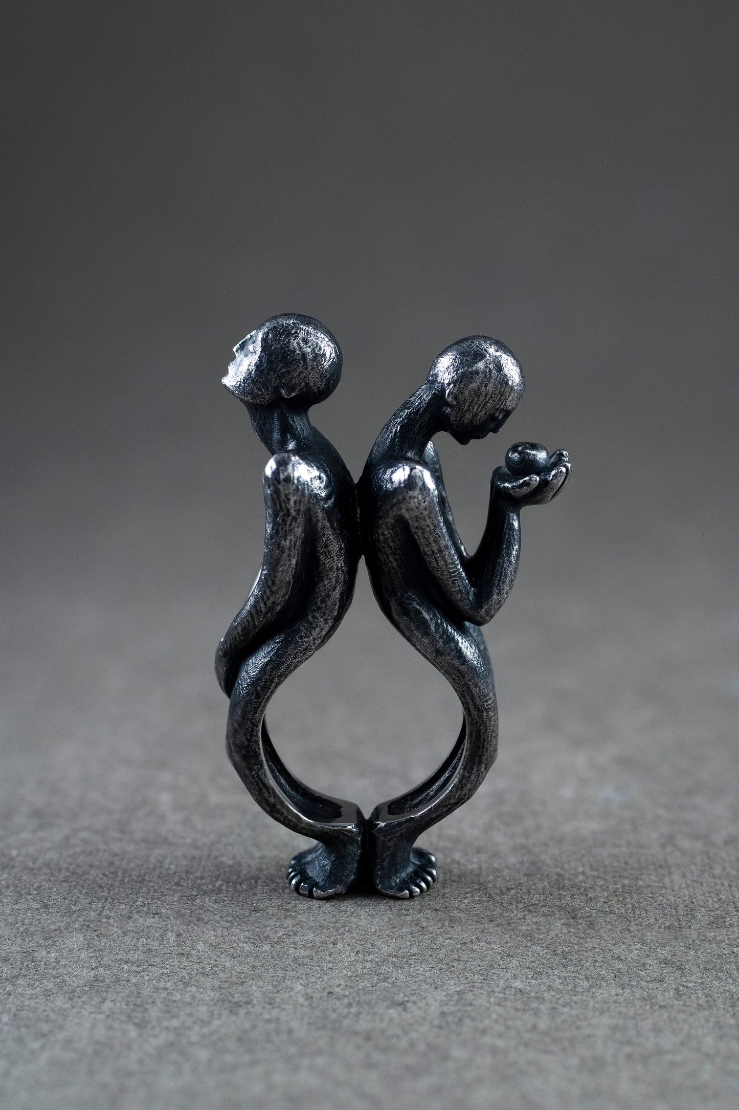 Handmade Sculptural Mythological Jewelry:  Sterling Silver Ring
