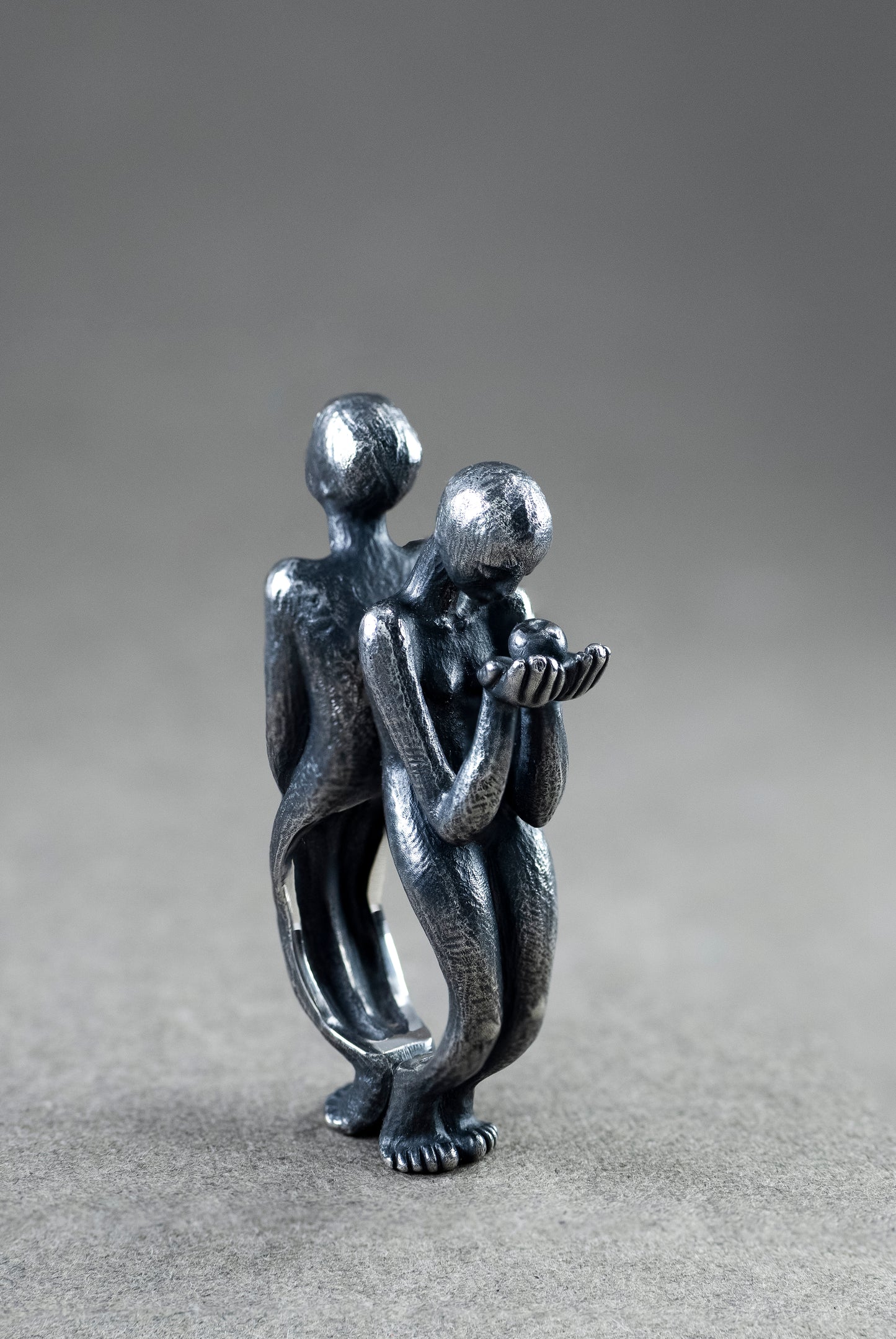 Handmade Sculptural Mythological Jewelry:  Sterling Silver Ring