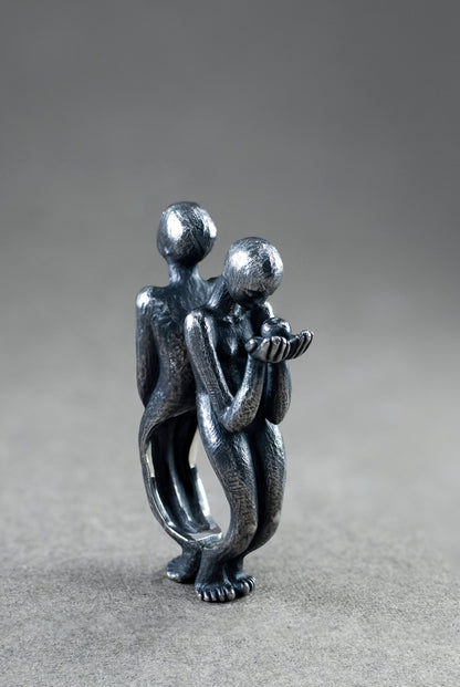 Handmade Sculptural Mythological Jewelry:  Sterling Silver Ring