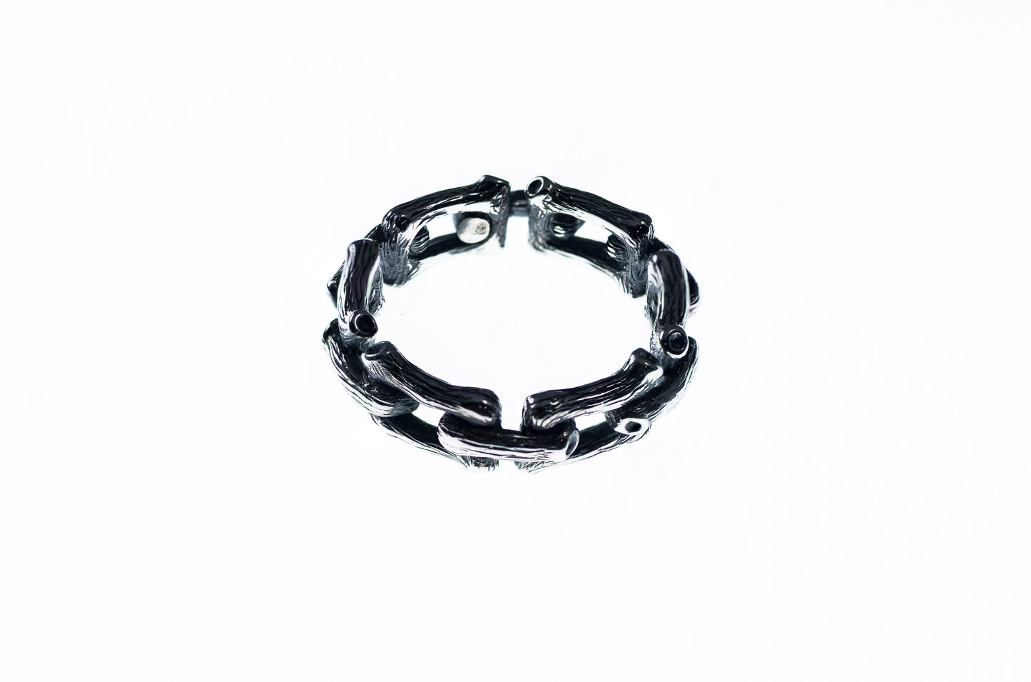 Sterling silver branch chain ring