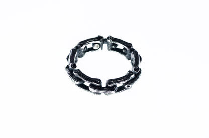 Sterling silver branch chain ring