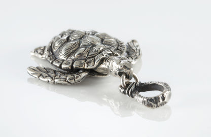 Sterling Silver Sea Turtle Pendant Necklace