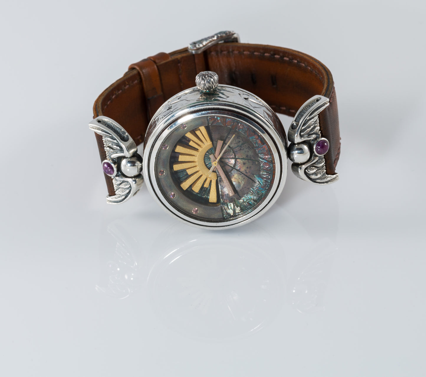 Sterling Silver watch "Sun"
