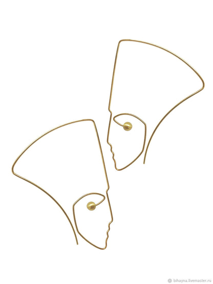 Sterling Silver  Earrings "Nefertiti"