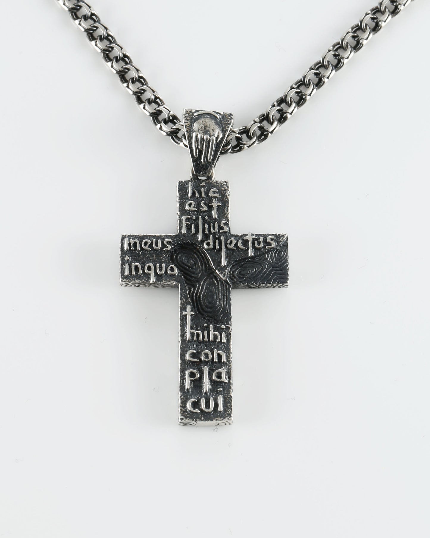 Handmade Sterling Silver Cross Pendant Necklace "Prayer"