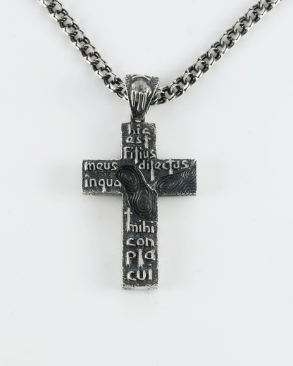 Handmade Sterling Silver Cross Pendant Necklace "Prayer"