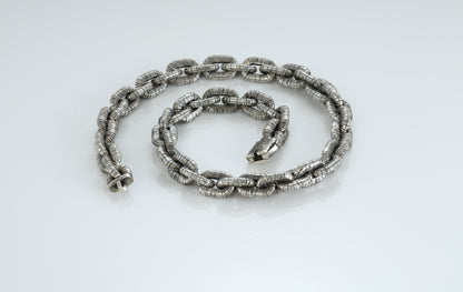 Handmade Chunky 925 Sterling Silver Chain Necklace