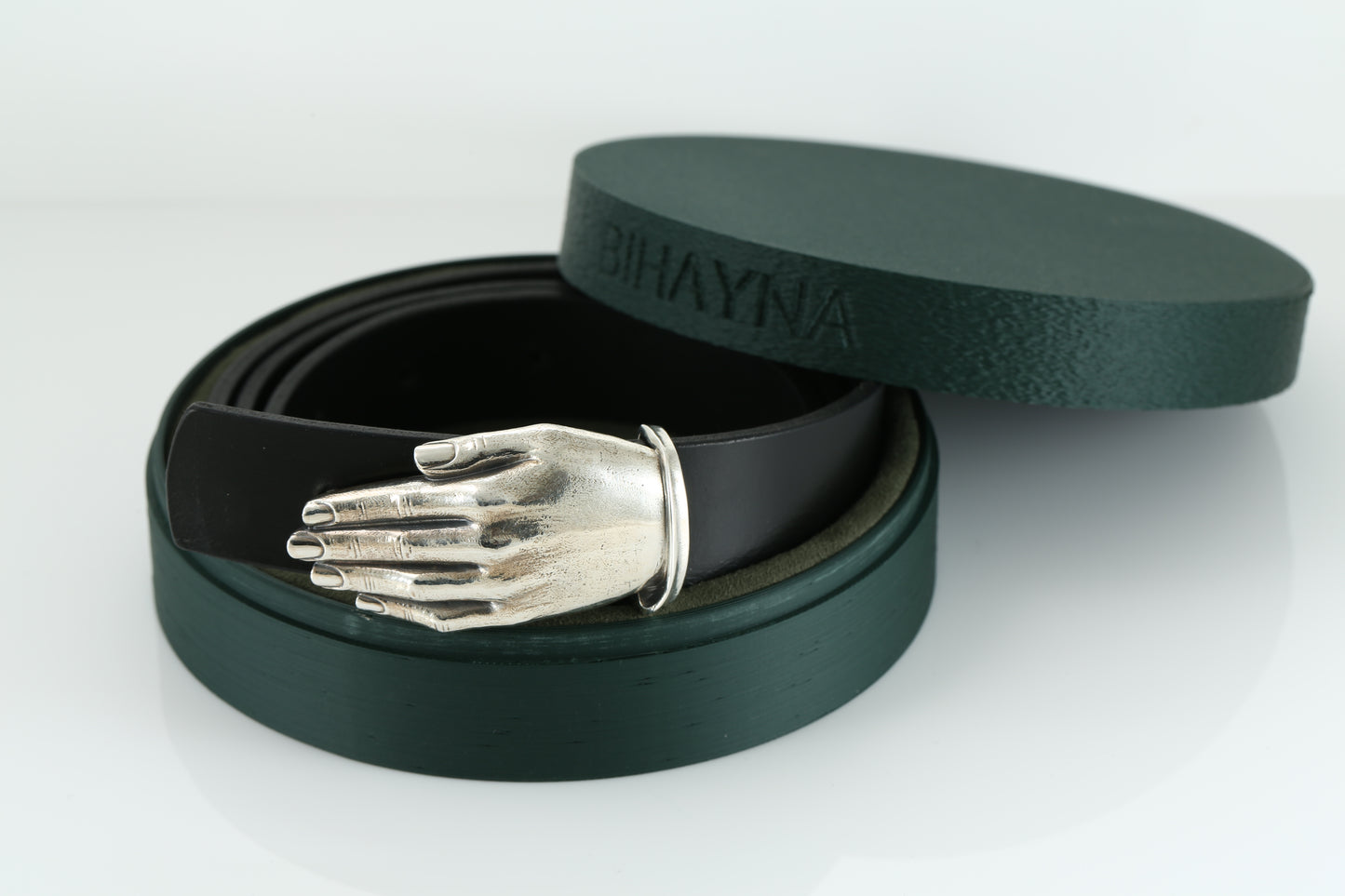 Hand Belt Buckle in Sterling Silver