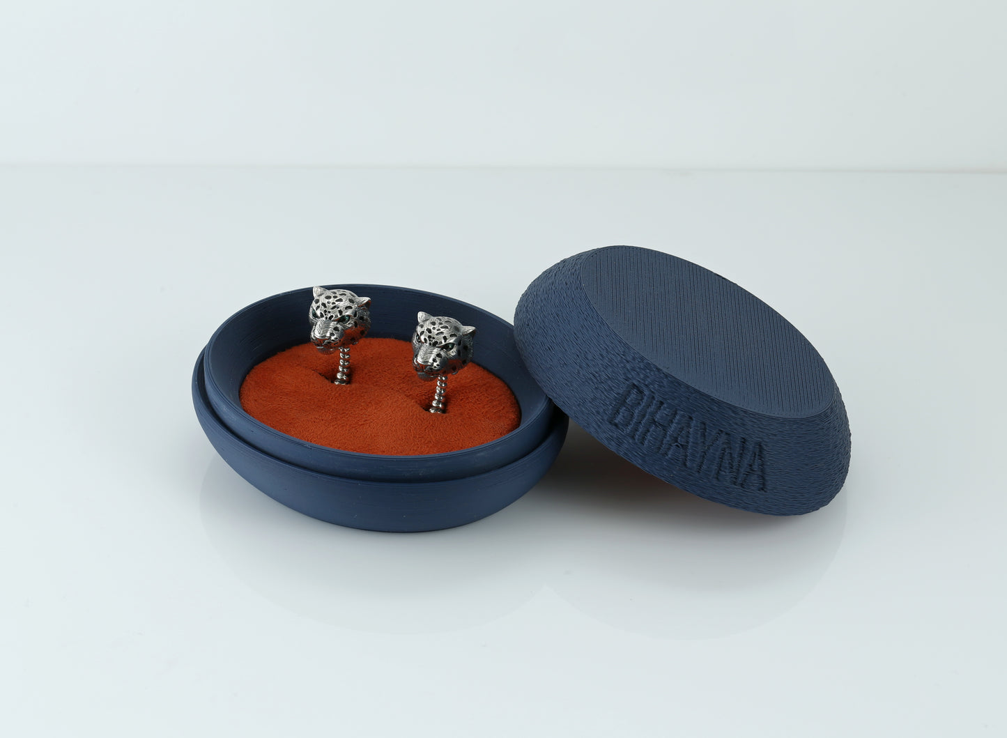 Sterling Silver Leopard Cufflinks