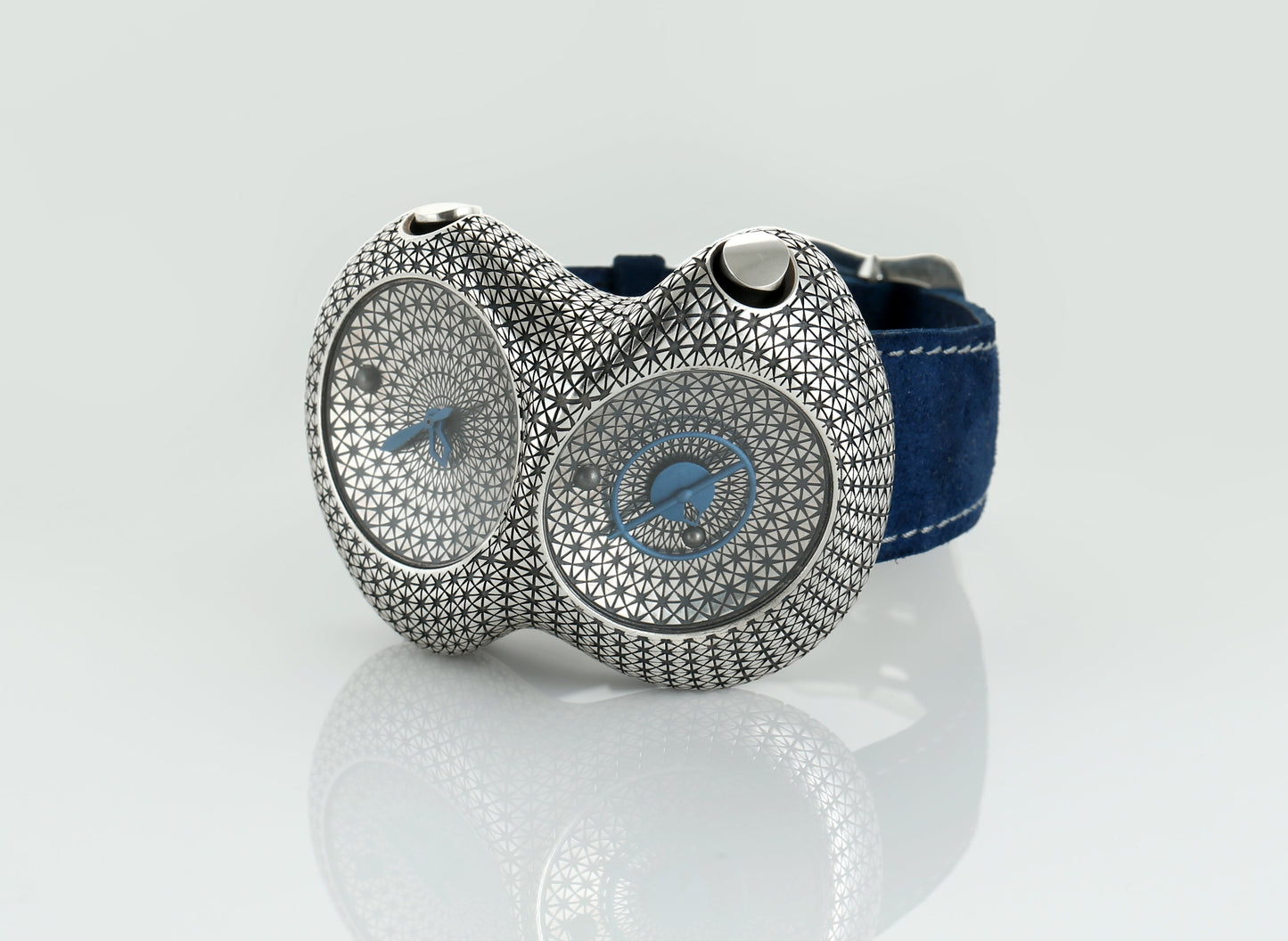 Sterling Silver Double Dial Watch