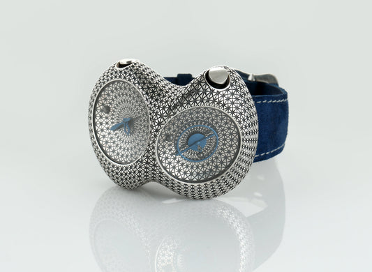 Sterling Silver Double Dial Watch