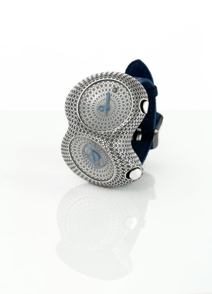 Sterling Silver Double Dial Watch