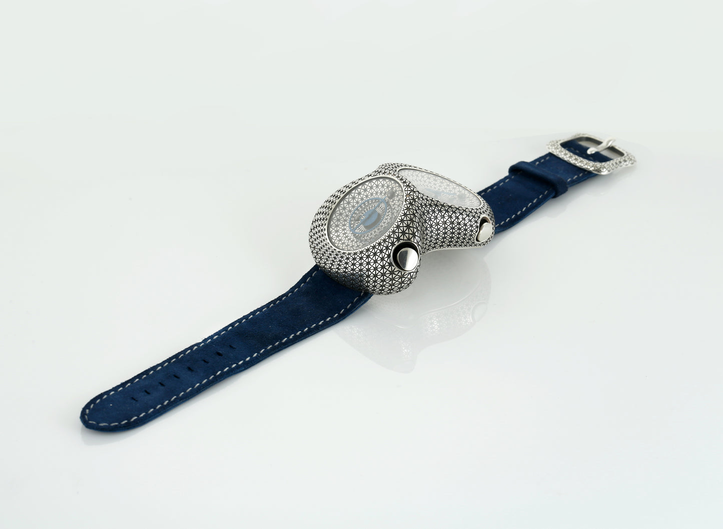 Sterling Silver Double Dial Watch