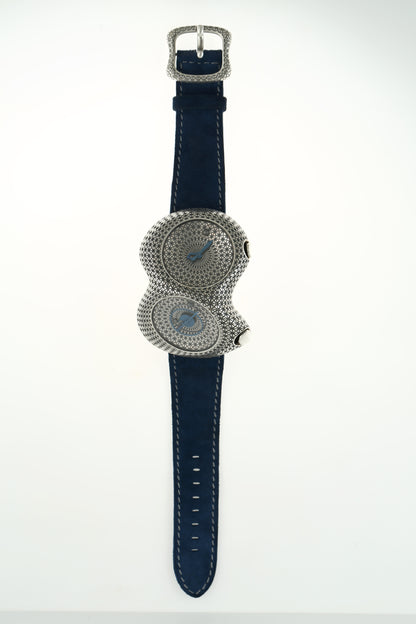 Sterling Silver Double Dial Watch