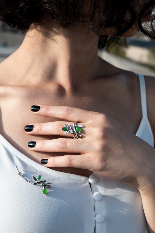 Sterling Silver Bamboo Ring