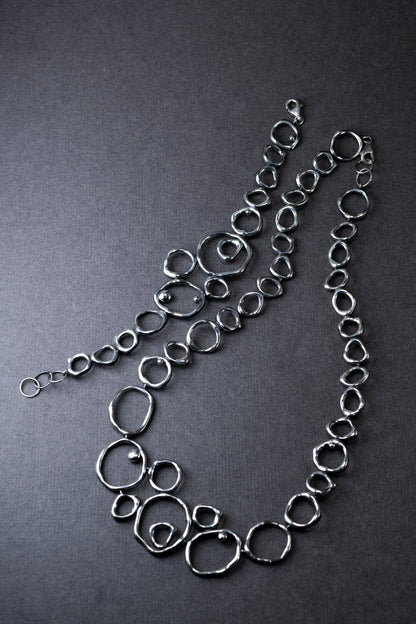 Air Element Bracelet, Handmade Geometric Silver Bracelet